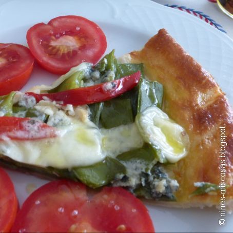 tarta de hojaldre con judías verdes