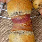Rollitos rellenos de pesto de espinaca envueltos en bacon - Paso 1