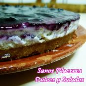 Tarta de queso y arándanos (sin huevo)