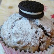 Muffins de turrón de chocolate Suchard con Oreo