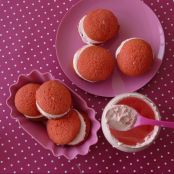 Whoopies de Vainilla rellenos de Fluff