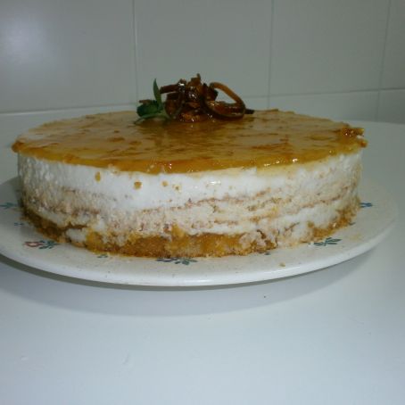 Tarta de mermelada y queso