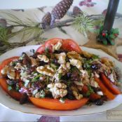 Ensalada de tomates con pasas y nueces