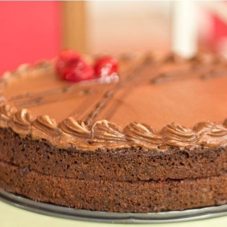 Tarta de trufa y frambuesas