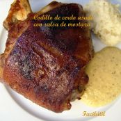 Codillo de cerdo asado con salsa de mostaza - Paso 1