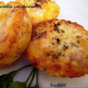 Pastelitos de tortilla al horno con chorizo