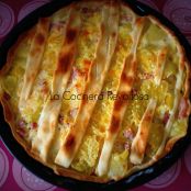 Quiche de tortilla, bacon y queso