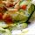 Tagliatelle de calabacín con salsa exótica y frutos secos