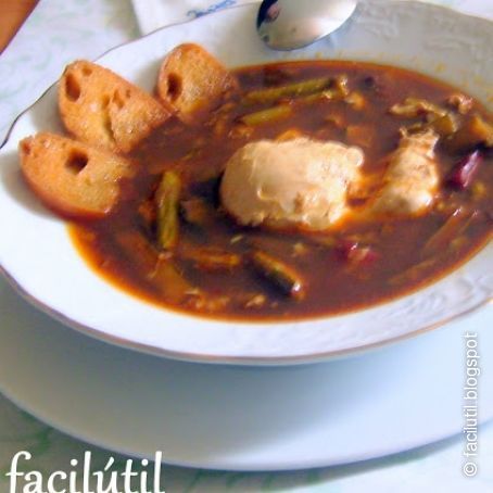 Caldo o sopa de espárragos