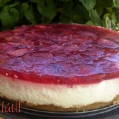 Tarta de queso con fresas