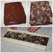 Palmeritas de chocolate y almendra - Paso 1