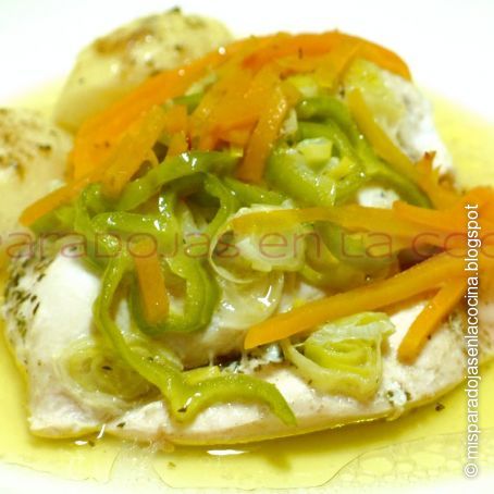 Pechuga de pollo al oloroso en papillote