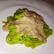 Pasta fresca con crema de boletus y foie