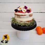 Pastel de Naranja y Fresas