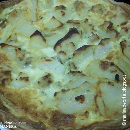 Pastel de patatas y bacalao