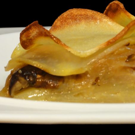 Pastel de patatas y setas