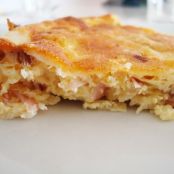 Pastel de puerros con hojaldre