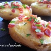 Patatas rellenas de jamón
