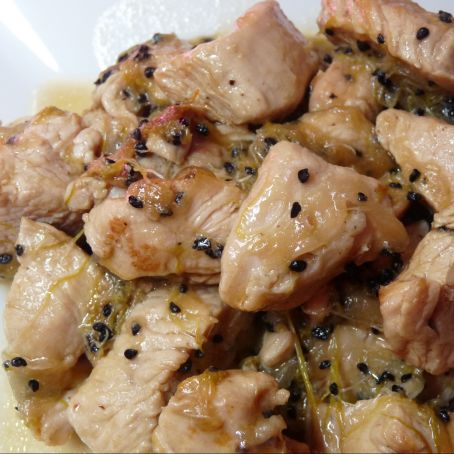 Pavo Salteado con Miel y Pistachos