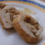 Pechugas de pollo rellenas de anacardos y mermelada de albaricoque