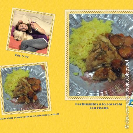 Pechuguitas a la cacerola con risotto