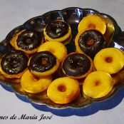 Donuts de naranja con chocolate