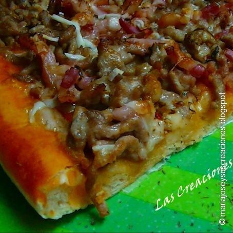 Pizza de Carne y Chimichurri