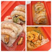 Lékué: Merluza con Salsa de Gambas