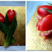 Tulipanes de tomates rellenos - Paso 1