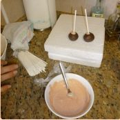 Piruletas de bizcocho (cake pops) - Paso 2