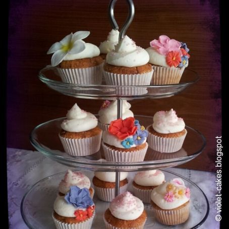 Cupcakes de almendras garrapiñadas