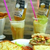 Sandwiches tex mex y margarita coronita