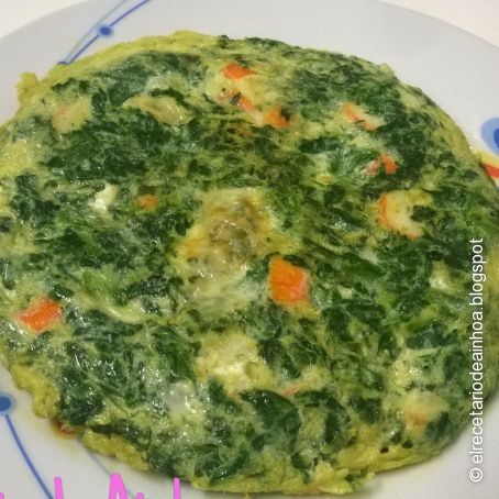 Tortilla de espinacas y txaka