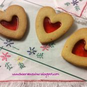 Galletas de San Valentín con corazón de cristal