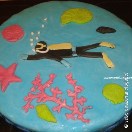 Tarta  para el papi buceador