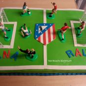 Tarta fondant Atlético de Madrid