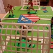 Tarta fondant Atlético de Madrid - Paso 6