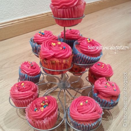 Cupcakes de chicle de fresa