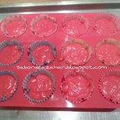 Cupcakes de chicle de fresa - Paso 1