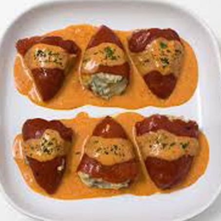 Pimientos rellenos de setas