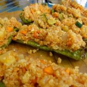 Pimientos verdes rellenos de quinoa con verduritas - Paso 6