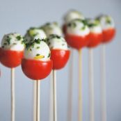 Piruletas de Tomate y Mozzarella