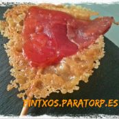 Piruletas de parmesano e ibérico