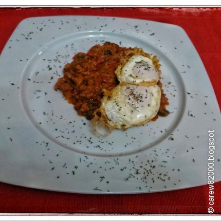 Pisto Manchego con huevos fritos