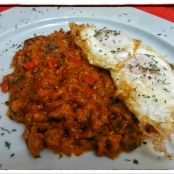 Pisto Manchego con huevos fritos - Paso 1