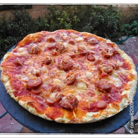 Pizza con queso de oveja