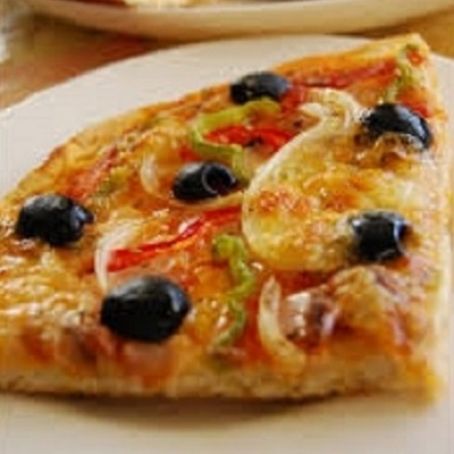 Pizza vegetal con anchoas