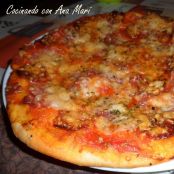 Pizza casera de jamón y chorizo - Paso 1