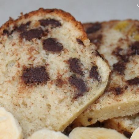 Bizcocho plátano y pepitas de chocolate