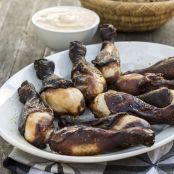 Muslitos de pollo ahumados con salsa de curry